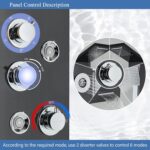 AlenArt Shower Panel Tower System Rainfall Waterfall Shower Head with Body Jets ... - Image 5