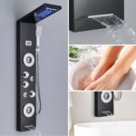 AlenArt Shower Panel Tower System Rainfall Waterfall Shower Head with Body Jets ... - Image 8