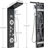 AlenArt Shower Panel Tower System Rainfall Waterfall Shower Head with Body Jets ... - Image 9