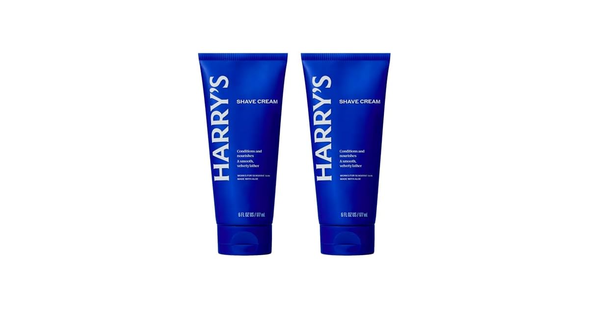 2-Pack 6oz Harry's Men's Shaving Cream with Aloe and Eucalyptus only $6.85