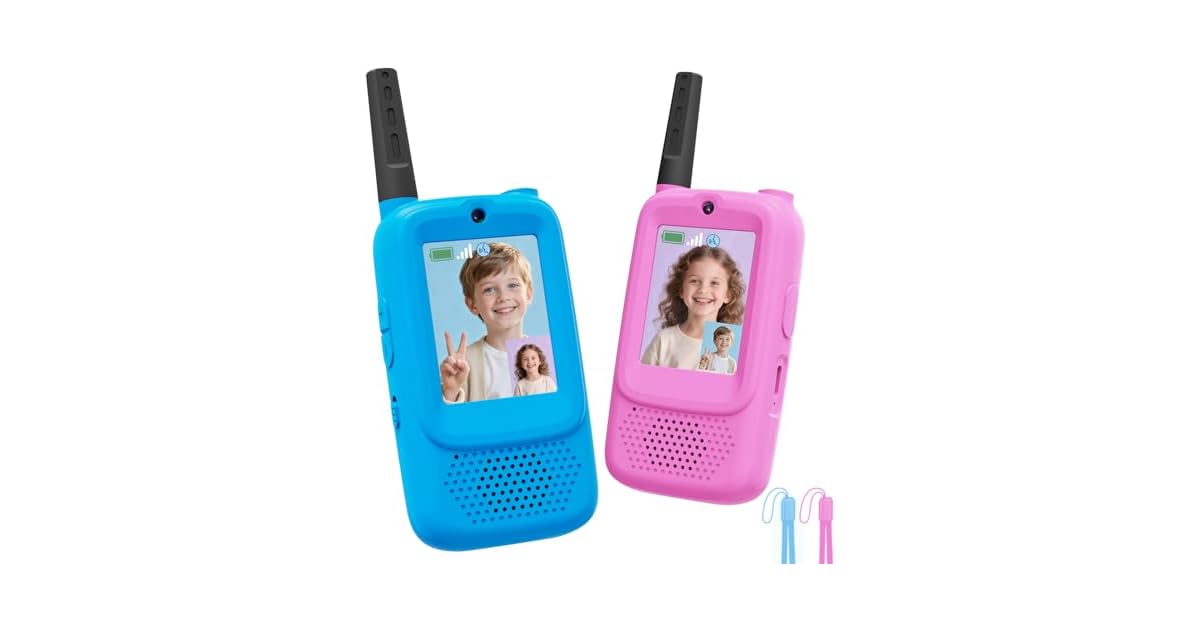 2-Pack Rechargeable Kids Video Walkie Talkies with HD Camera only $12.99