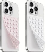 2 Pack Silicone Suction Cup Phone Case Mount Double Sided, Sticky Phone Grip wit... - Image 2