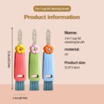 2026 New 3 in 1 Cup Lid Cleaning Brush, 3PCS Multifunctional Crevice Portable Cu... - Image 2