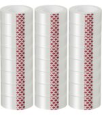 24 Rolls Transparent Tape Refills, Clear Tape Dispenser Refill Rolls, Glossy Gif... - Image 2