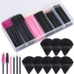 248 Pcs Disposable Makeup Applicators with Triangle Puffs, Mascara wands, Lip/Ey... - Image 2