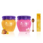 2PCS Lip Mask Overnight, Honey&Sakura Day and Night Repair Sleeping Lip Balm, Fa... - Image 2
