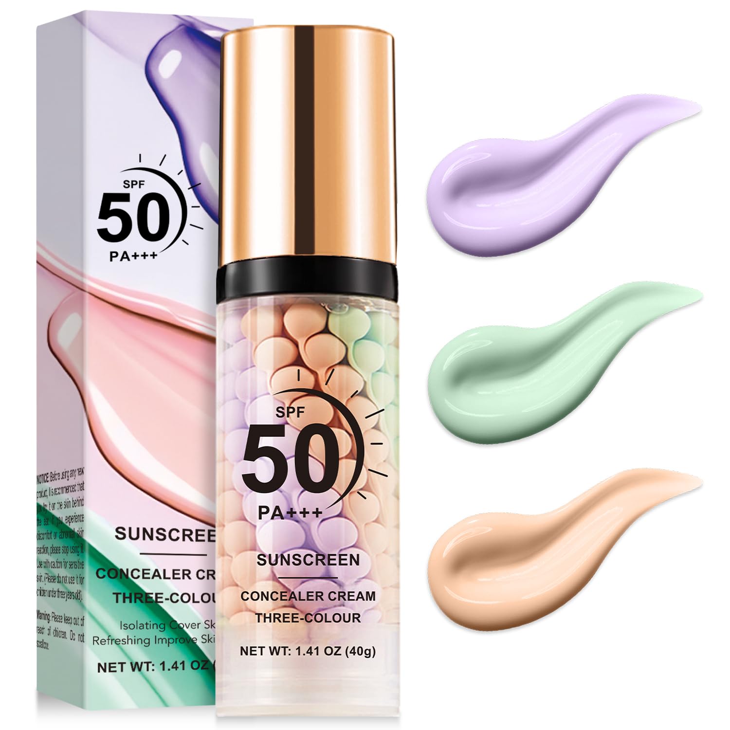 3 in 1 Color Correcting Serum, SPF Primer for Face Before Makeup, Sunscreen One ... - Image 2