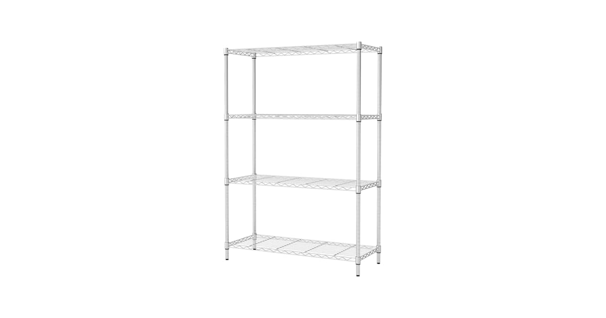 4-Tier Metal Wire Storage Shelves with Adjustable Racks only $33.08