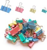 40-Pack Colorful Binder Clips, Assorted Sizes (4 Sizes) Metal Paper Clips, Stron... - Image 2