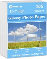 5x7 Glossy Photo Paper, 105 Sheets Picture Paper for Inkjet Printer, Instant Dry... - Image 2