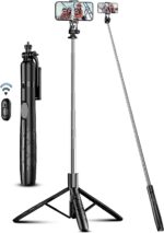 71" Phone Tripod & Selfie Stick, All in One Extendable Cell Phone Tripod with Wi... - Image 2