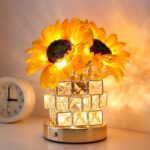 AMWGIMI Sunflowers Flower Lamp,Rechargeable Cordless Touch Table Lamp,3-Colour I... - Image 2