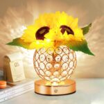 AMWGIMI Women Gifts Sunflower Flower Lamp Touch Table Lamp 3-Colour Dimming | Bi... - Image 2