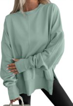 ANRABESS Women Oversized Sweatshirts Thumbhole Long Sleeve Hoodies Shirts 2026 F... - Image 2