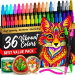 ARTISTRO 36 Precision Dual-Tip Acrylic Paint Markers – Paint Pens Set with Dot &... - Image 2