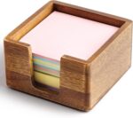Acacia Wood Sticky Note Holder, Post It Note Dispenser for Office Desk, 3x3 Stic... - Image 2