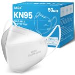 Akgk KN95 Face Mask 50 PCS, Breathable Protection 5-Ply White Masks, Cup Dust Sa... - Image 2