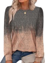 Alaroo Womens Long Sleeve Shirts 2026 Fall Tunic Tops Crewneck Blouses Print - Image 2