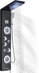 AlenArt Shower Panel Tower System Rainfall Waterfall Shower Head with Body Jets ... - Image 2
