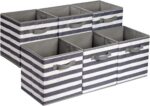 Amazon Basics Collapsible Fabric Storage Bins with Handles, Cube Organizer for H... - Image 2
