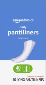 Amazon Basics Daily Pantiliner, Long Length, Feminine Pads for Women, Unscented,... - Image 2