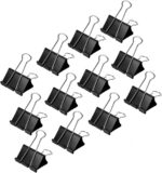 Amazon Basics Sturdy Binder Clips, Office Supplies, Small 0.75 in, Document Orga... - Image 2