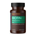 Amazon Elements Vegan Biotin 5000 mcg for Hair, Skin, and Nails, 130 Capsules, 4... - Image 2