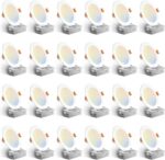 Amico 24 Pack 6 Inch 5CCT Ultra-Thin LED Recessed Ceiling Light with Junction Bo... - Image 2