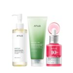 Anua 3-Step Glass Skin Beginner Set, Oil Cleanser and Face Wash with Facial Seru... - Image 2