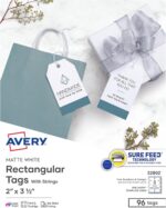 Avery Blank Printable Tags, Sure Feed Technology, 2" x 3.5", White, 96 Customiza... - Image 2