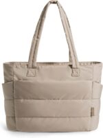 BAGSMART Tote Bag for Women, Lightweight Puffy Tote Bag with Compartments Should... - Image 2
