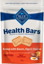 Blue Buffalo Health Bars Bacon, Egg & Cheese Crunchy Dog Biscuits, Oven-Baked wi... - Image 2