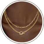 CHESKY Layered Necklaces for Women, 14K Gold Plated Chain Necklace Women Trendy ... - Image 2
