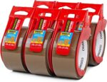CHUANGSEED 6-Pack Brown Packing Tape with Dispenser-2.7mil x 1.88" x 55Y Heavy D... - Image 2