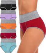CULAYII High Waisted Underwear for Women Cotton No Muffin Top Full Coverage Brie... - Image 2