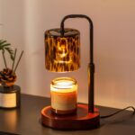 Candeldo Tortoise Shell Home Decor: Black Candle Warmer Lamp with Timer Vintage ... - Image 2