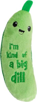 Catstages Crunchy Pickle Kicker Cat Toy – Plush Crinkle Toy with Catnip and Dent... - Image 2
