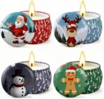 Christmas Candles Gifts for Women, 4 Pack Scented Candles Set,120 Hour Long Last... - Image 2