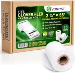 Clover Flex Paper Rolls 2 1/4" x 55’ Thermal Receipt Paper – 10 Rolls Pack - BPA... - Image 2