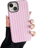 Compatible with iPhone 15 Case, Cute Fashion Aesthetic Striped Pattern Cover for... - Image 2