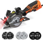DOVAMAN Circular Saw, 5.8A 4-1/2" Circular Saw w/Laser, Metal Auxiliary Handle, ... - Image 2