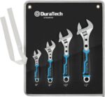DURATECH 4-Piece Adjustable Wrench Set, 6-inch, 8-inch, 10-inch, 12-inch, 3-in-1... - Image 2