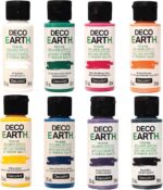 DecoEARTH Acrylic Paint Set “Basic Brights” Reclaimed Premium Paint Set of 8 (2 ... - Image 2
