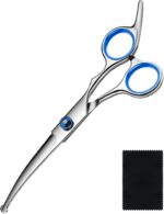 Dog Grooming Scissors Curved Shears Set Rounded Trimming Scissors for Profession... - Image 2