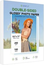 Double Sided Glossy Photo Paper 8.5x11 100 Sheets, Goefun 200GSM/54LB Inkjet Pri... - Image 2