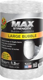 Duck Max Strength Bubble Cushioning Wrap for Moving & Shipping, 15 FT, Large Bub... - Image 2