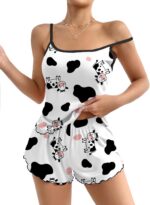 Ekouaer Womens Cami Pajama Sets 2 Piece Cute Print Pjs Soft Tank Top & Elastic W... - Image 2