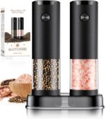 Electric Salt and Pepper Grinder Set Automatic Battery Pepper Mill Shakers Adjus... - Image 2