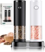 Electric Salt and Pepper Grinder Set Automatic Grinder for Kitchen Battery Peppe... - Image 2