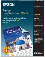 Epson Premium Presentation Paper MATTE (8.5x11 Inches, Double-sided, 50 Sheets) ... - Image 2